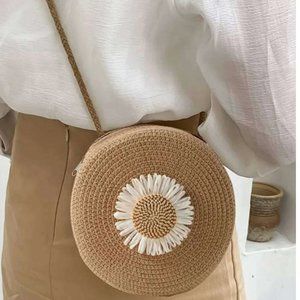 *RESTOCK* Round Mini Flower Straw Bag